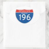 州間標識196 – ミシガン 楕円形シール (バッグ)