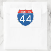 州間標識44 -テキサス州 長方形シール (バッグ)