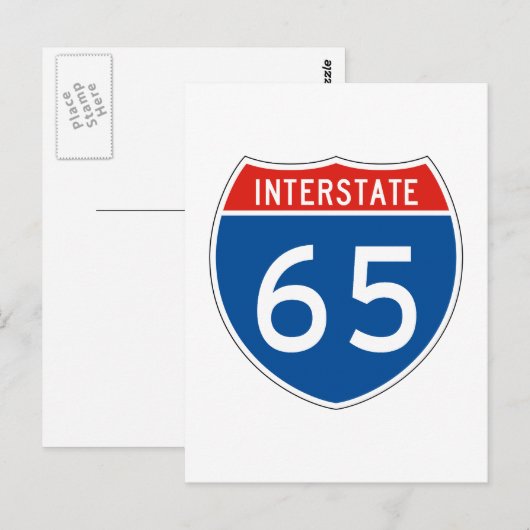 州間標識65 ポストカード (正面/裏面)