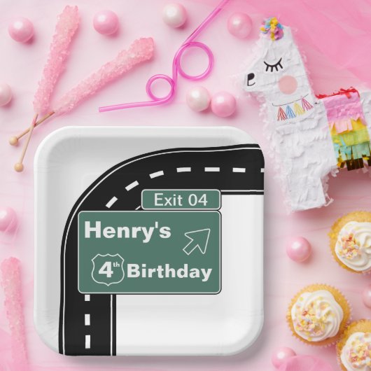 州間誕生日紙プレート9"スクエア ペーパープレート (パーティー)