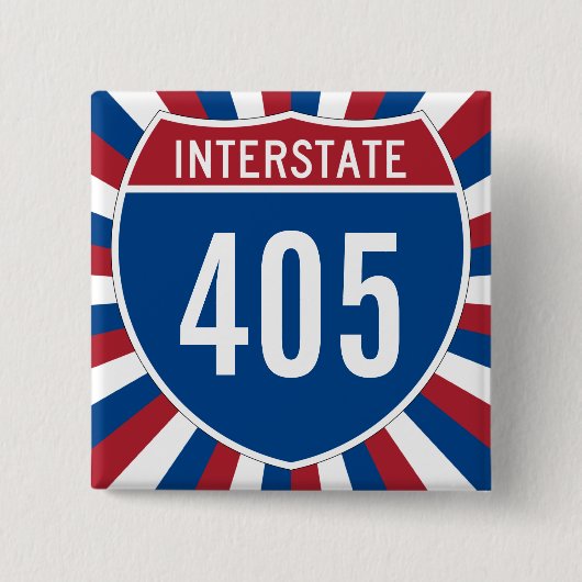 州間高速道路405号線 缶バッジ (正面)