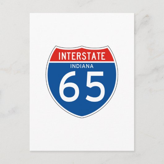 州間高速道路65号線 - インディアナ州 ポストカード (正面)