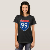 州間高速道路99号線 シールド標識 A2 Tシャツ (正面フル)