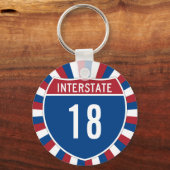 州間18 キーホルダー (正面)