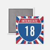 州間18 マグネット (正面/裏面)