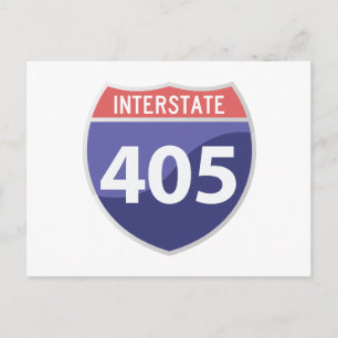 州間405 (I-405)カリフ。ハイウェイロードトリップ ポストカード
