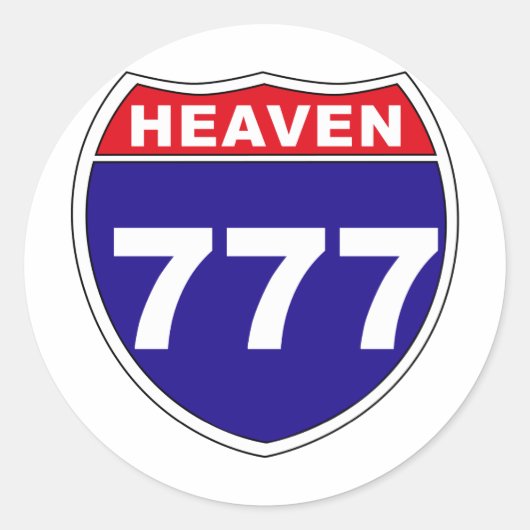 「州間」天国777 ラウンドシール (正面)