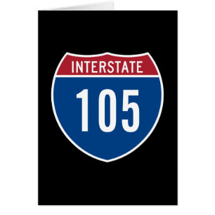 州際道路105号 誕生日グリーティングカード