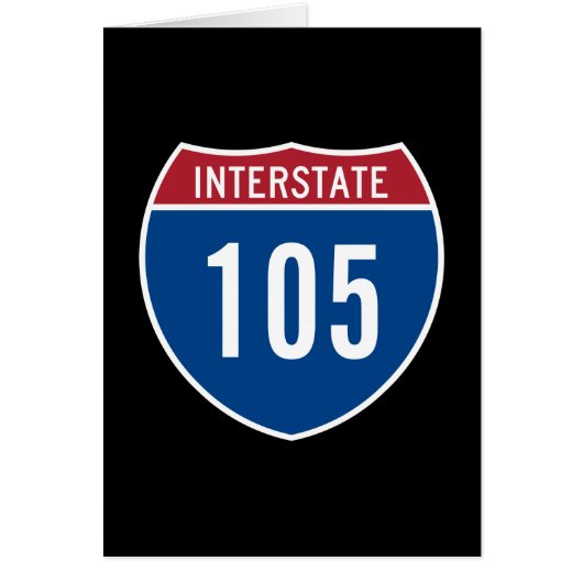 州際道路105号 誕生日グリーティングカード (正面)