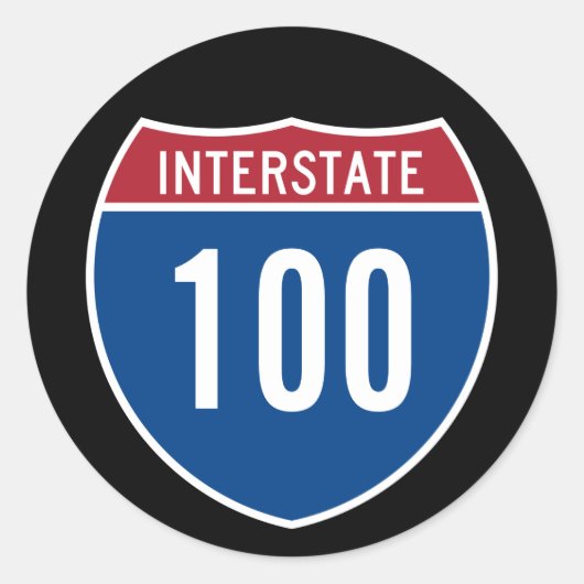 州際高速道路100 ラウンドシール (正面)