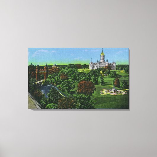 州首都の眺め キャンバスプリント (正面)