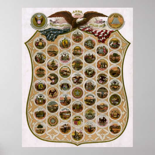 州1876統一されたの象徴 ポスター (正面)
