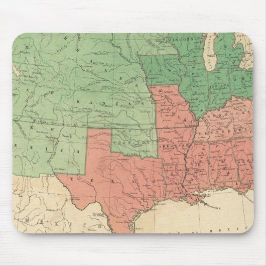 州2の地図 マウスパッド (正面)