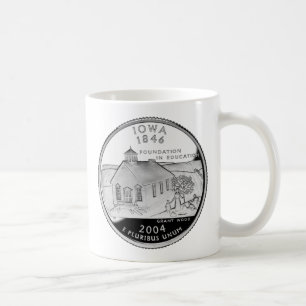 州4分の1アイオワ逆側フェイク コーヒーマグカップ