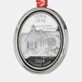 州4分の1アイオワ逆側フェイク メタルオーナメント (左)