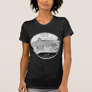州4分の1アイオワ逆側フェイク Tシャツ