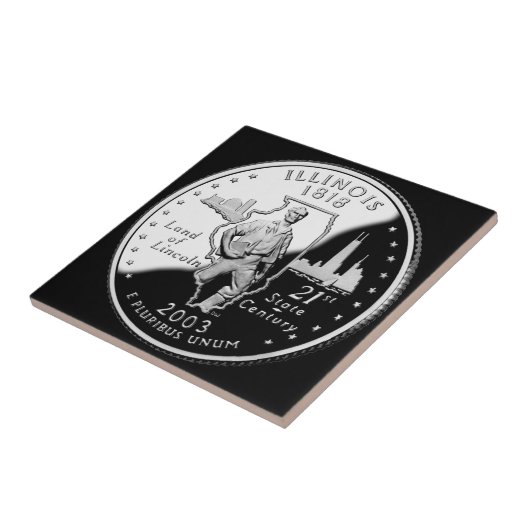 州4分の1イリノイ裏側フェイク タイル (側面)