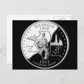 州4分の1イリノイ裏側フェイク ポストカード (正面/裏面)