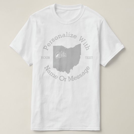 州・オブパーソナライズされた・オハイオTシャツ Tシャツ (デザイン正面)