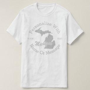 州・オブパーソナライズされた・ミシガンTシャツ Tシャツ