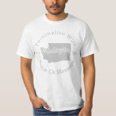 州・オブパーソナライズされた・ワシントンTシャツ Tシャツ (正面)