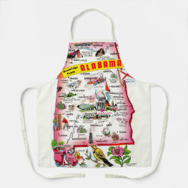 州・オブ・アラバマヴィンテージマップ エプロン
