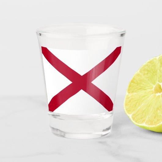 州・オブ・アラバマ州旗 ショットグラス (正面)