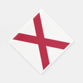 州・オブ・アラバマ州旗 スタンダードランチョンナプキン (角)