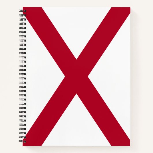 州・オブ・アラバマ州旗 ノートブック (正面)