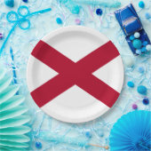 州・オブ・アラバマ州旗 ペーパープレート (パーティー)