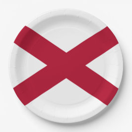 州・オブ・アラバマ州旗 ペーパープレート