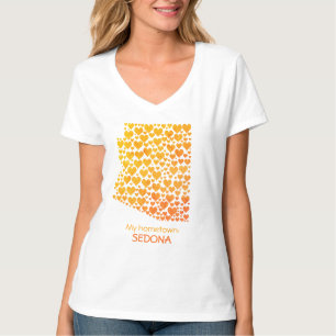 州・オブ・アリゾナシルエットハート&ふるさと Tシャツ