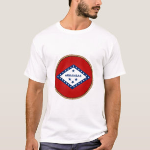 州・オブ・アーカンソー州旗印Tシャツ Tシャツ