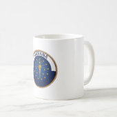 州・オブ・インディアナ州旗印 コーヒーマグカップ (正面右)