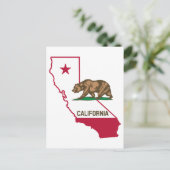 州・オブ・カリフォルニア・ベア・アンド・フラッグ ポストカード (スタンド正面)