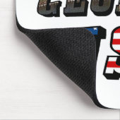 州・オブ・グルジアと米国国旗の文字 マウスパッド (コーナー)