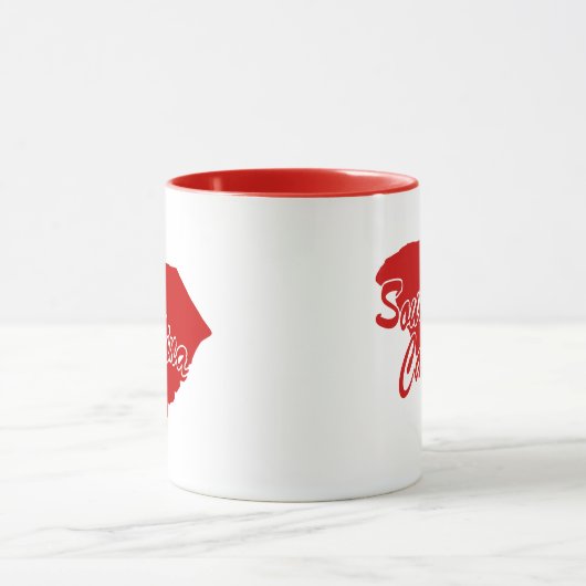 州・オブ・サウスカロライナ州立赤マグカップ マグカップ (中央)