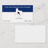 州·オブ·テキサス州·カウボーイ·ロゴ 名刺 (正面/裏面)