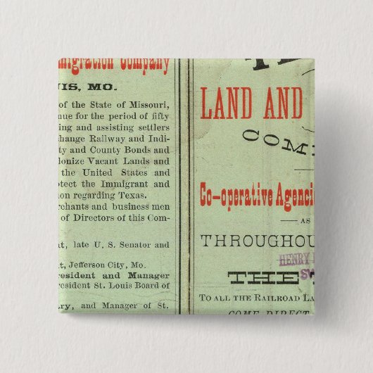 州·オブ·テキサス州 缶バッジ (正面)