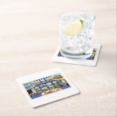 州・オブ・ニュージャージーヴィンテージ大レターはがき スクエアペーパーコースター (インサイチュ)