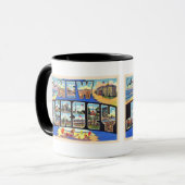 州・オブ・ニュージャージーヴィンテージ大レターはがき マグカップ (正面左)