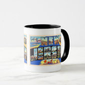 州・オブ・ニュージャージーヴィンテージ大レターはがき マグカップ (正面右)