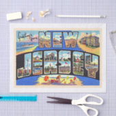 州・オブ・ニュージャージーヴィンテージ大レターはがき 薄葉紙 (クラフト)