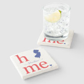 州・オブ・ニュージャージー・ストーン・コースター ストーンコースター (横)