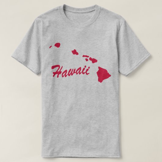 州・オブ・ハワイ・シェイプTシャツ Tシャツ (デザイン正面)