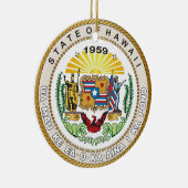 州・オブ・ハワイ・シ素晴らしール セラミックオーナメント (右)