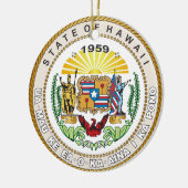 州・オブ・ハワイ・シ素晴らしール セラミックオーナメント (左)