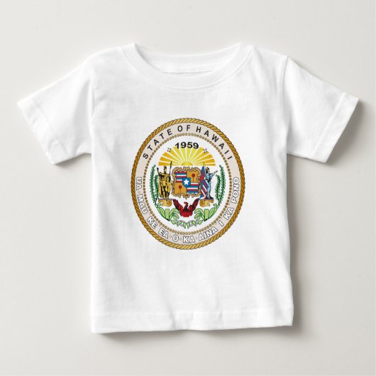 州・オブ・ハワイ・シ素晴らしール ベビーTシャツ (正面)