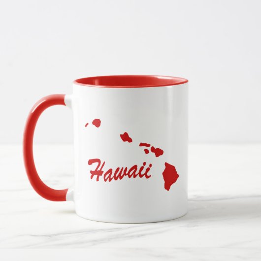 州・オブ・ハワイShape Red Mug マグカップ (左)