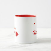 州・オブ・ハワイShape Red Mug マグカップ (中央)